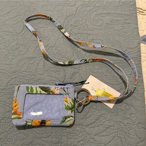 Vera Bradley Blue Floral Key & Card Holder